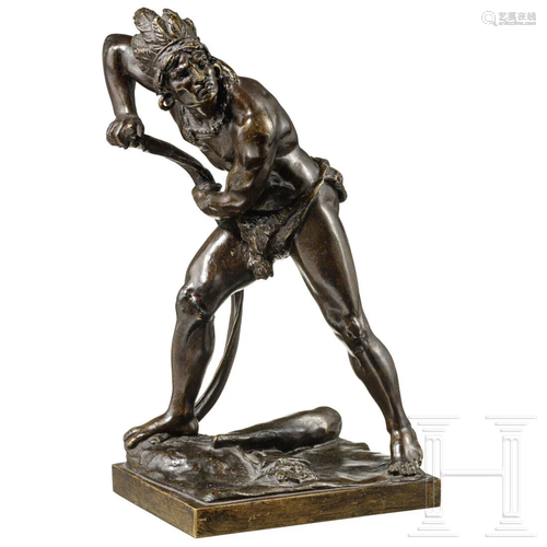 A bronze figure 