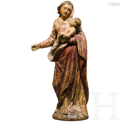 A South German figure of the Mother of God, circa 1700