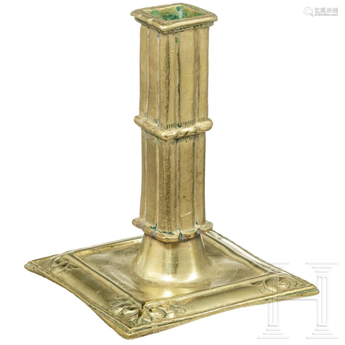 A rare English or French cluster column candlestick,