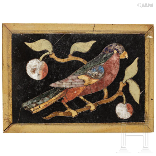 An Italian pietra-dura plaque, 17th century