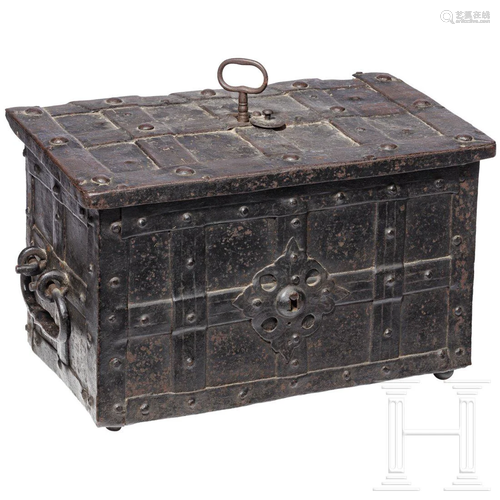 A German iron casket, circa 1700