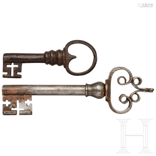 Two German keys, 16th/17th century