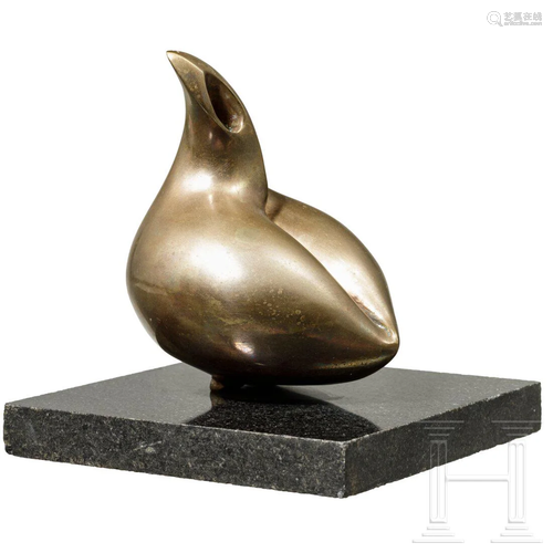 A US-American abstract bird bronze, 20th century