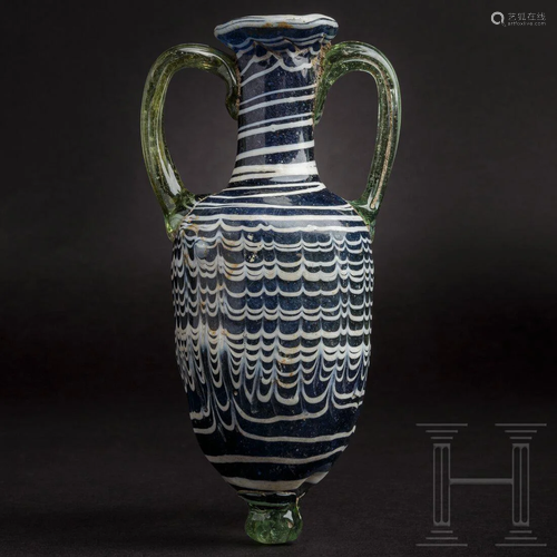 A Hellenistic polychrome core-formed amphoriskos,