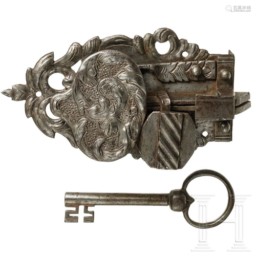 A small German lock for furniture, circa 1700