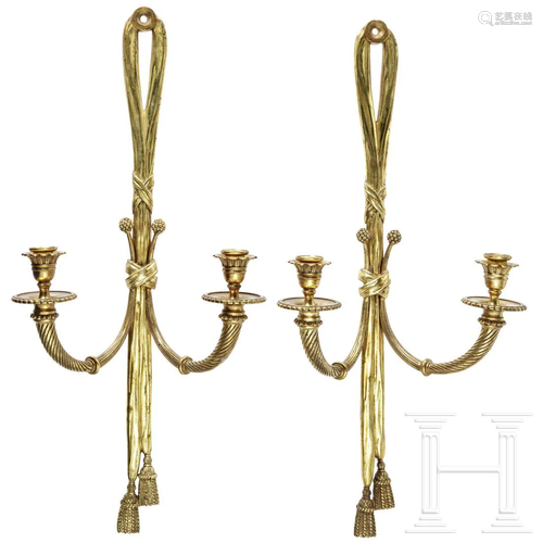 A pair of French gilt wall sconces in Régence