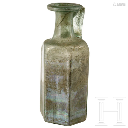 A Roman hexagonal bottle, 2nd - 4th century