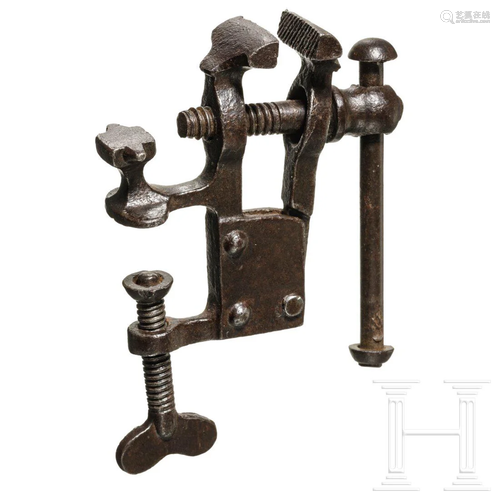 A German/Dutch miniature vise, late 17th century