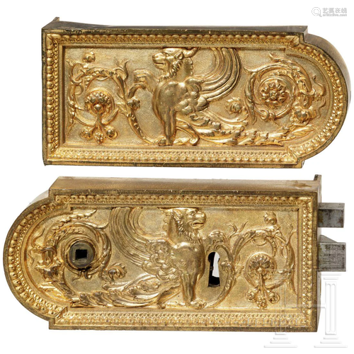 A gilded German lock, Munich, 1st half of the 19th