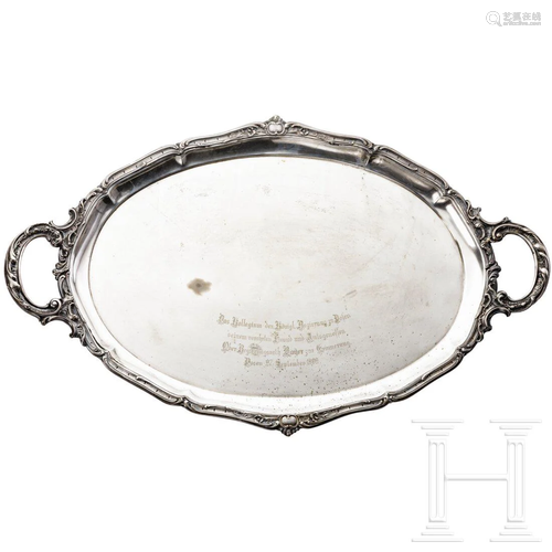 A silver plate, Posen, dated 1092