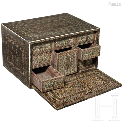 A Persian cabinet case with shiras decoration, 1st half