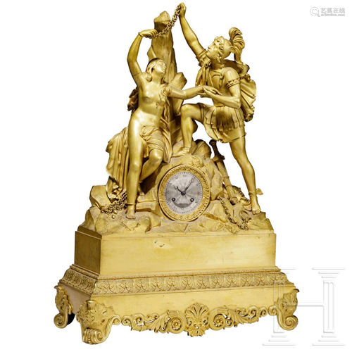 A large French pendulum clock 