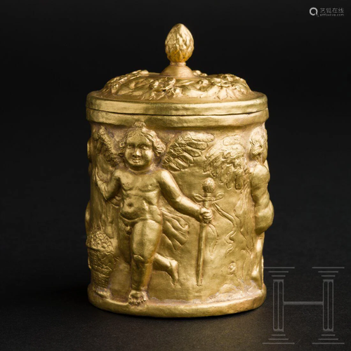 A Roman gold-pyxis of Paulina, 1st - 3rd century