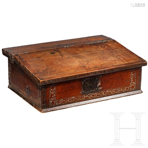 A South Tyrolean writing desk with fine, carved