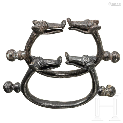 A pair of Middle-European Celtic bracelets, 5th century