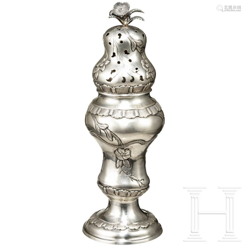 A silver potpourri vessel, Jacob Darchow, Stralsund,