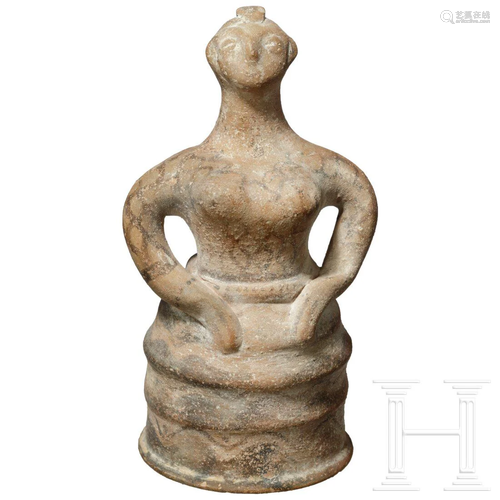 A Cretan-Minoan terracotta figurine, 13th - 11th