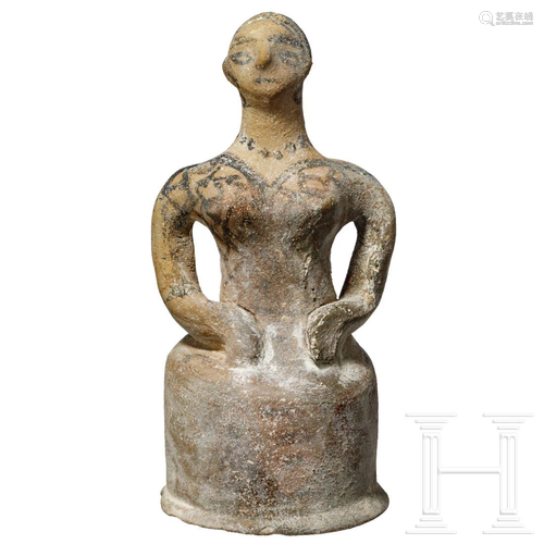 A Cretan-Minoan terracotta figurine, 13th - 11th