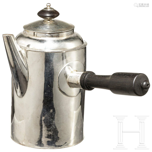 A silver chocolate pot, Isaak Baucair, Kassel, circa