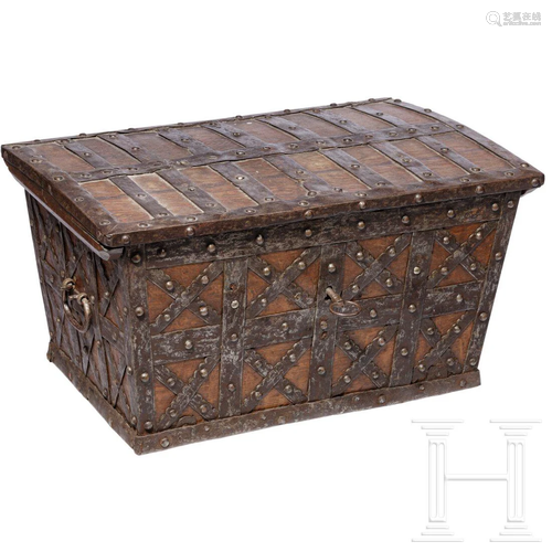 A German iron-bound boat chest, 18th century