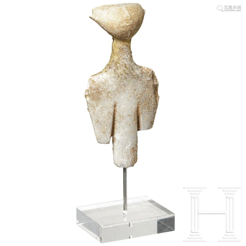 An Anatolian Kiliya idol, 3rd millennium B.C.