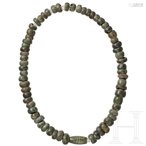 A Central European bronze necklace, Urnfield Culture ,