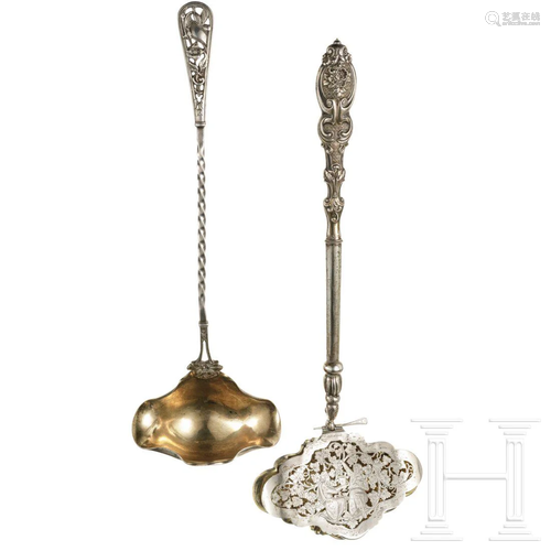 Two German ladles, one circa 1850, one Berlin, Henniger