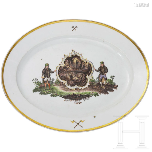 A large German porcelain dish, ca. 1800