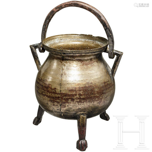 A South German bronze cauldron, 17th/18th century