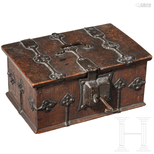 A South German Gothic wooden casket, circa 1500