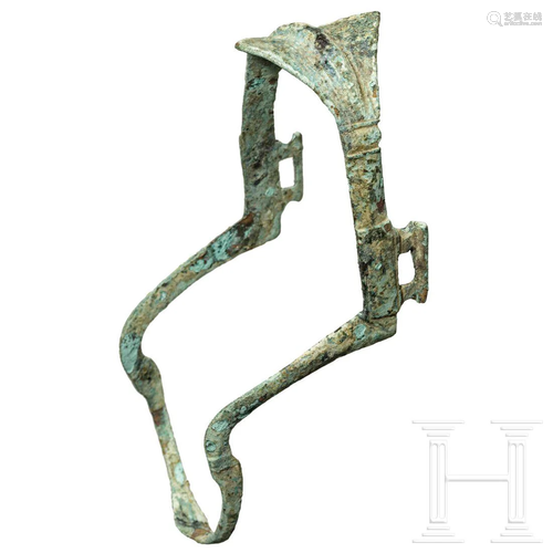 A rare Roman metal bridle (hackamore) for horses, 1st -