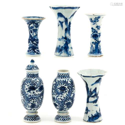 A Collection of 6 Miniature Vases