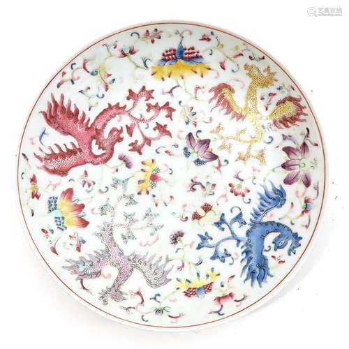 A Famille Rose Plate