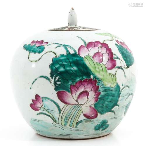 A Famille Rose Ginger Jar