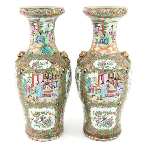 A Pair of Cantonese Vases