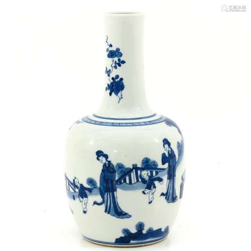 A Blue and White Bottle Vase