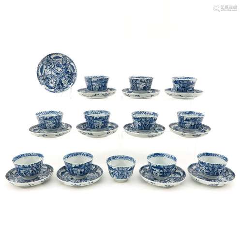 A Collection of Cups and Saucers