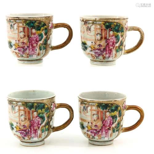 A Set of 4 Mandarin Decor Cups