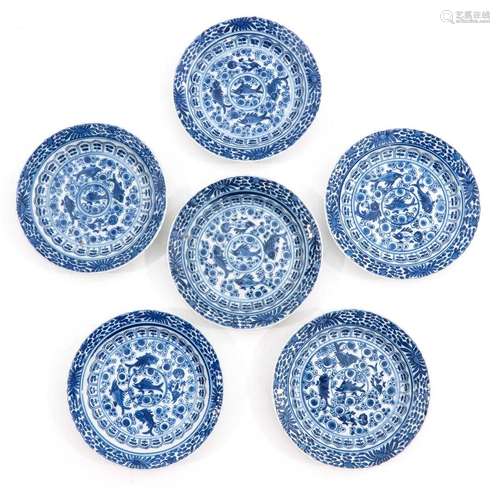 A Collection of 6 Saucers