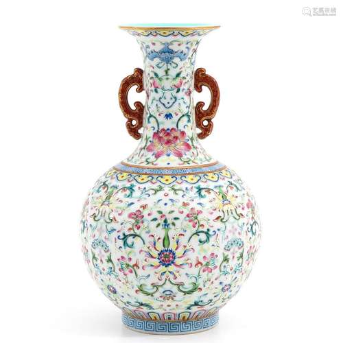 A Famille Rose Vase