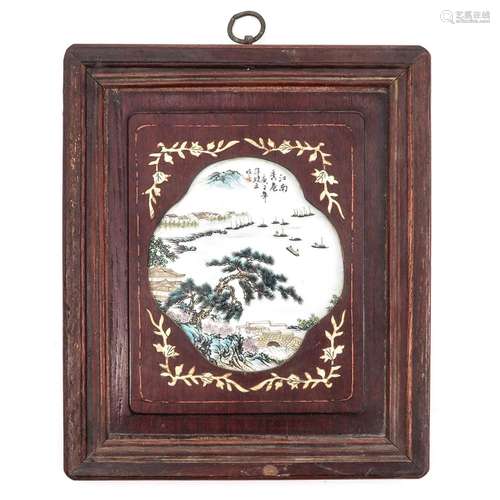 A Framed Chinese Tile