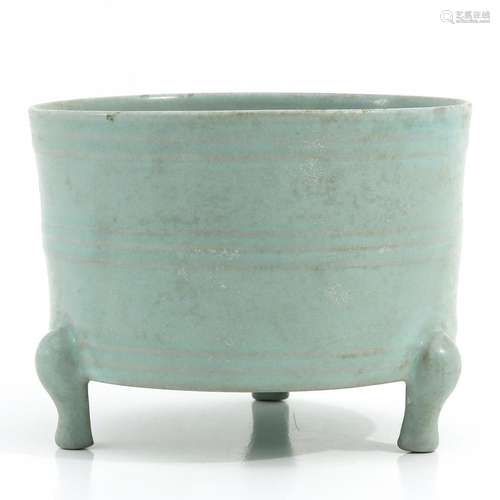 A Celadon Tripod Censer