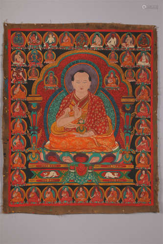 A Guru Buddha Thangka.