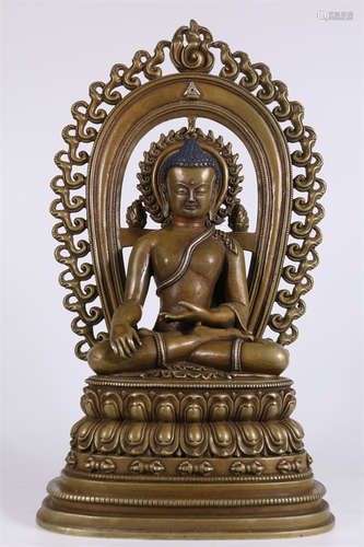 An Alloy Copper Sakyamuni Buddha Statue.