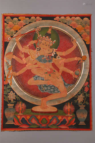 A Dakini Buddha Thangka.