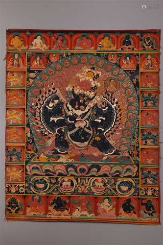 A Yamantaka Buddha Thangka.