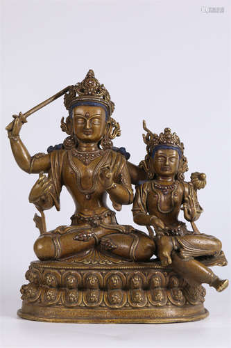 An Alloy Copper Dharmapalas Buddha Statue.