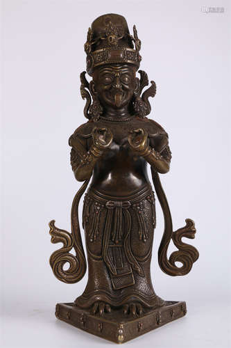 An Alloy Copper Zhaji Wealthy Buddha Statue.