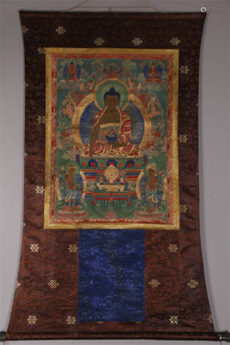A Sakyamuni Buddha Thangka.