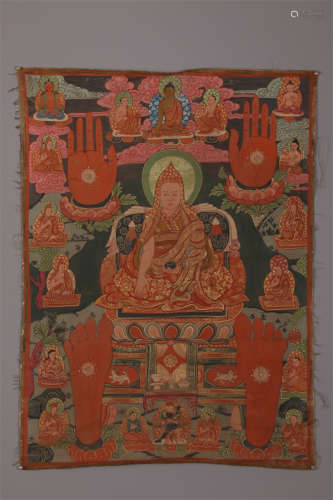 A Tsongkhapa Buddha Thangka.